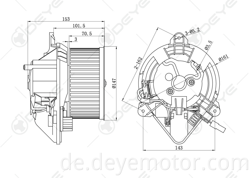 6441.E9 neu eingetroffener automatischer Gebläsemotor für CITROEN XANTIA PEUGEOT